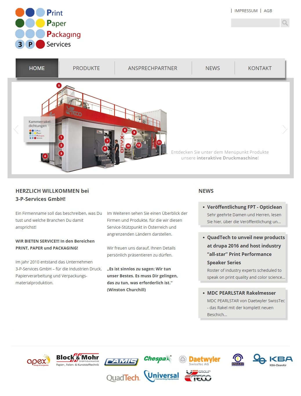 Screenshot von 3-P-Services GmbH