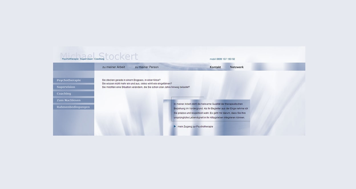 Mag. Michael Stockert - Psychotherapie, Supervision, Coaching